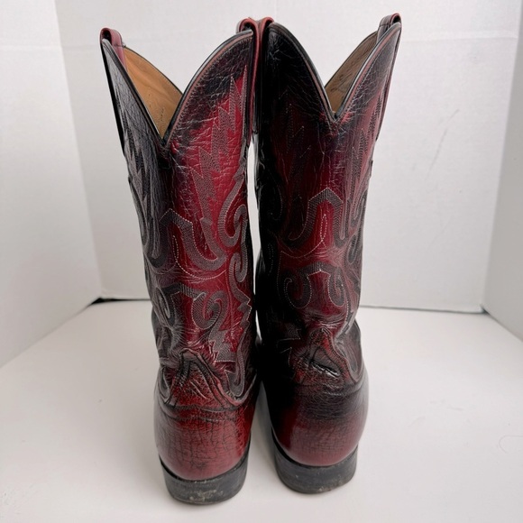 Lucchese Men’s Ostrich Quill Boots Round Toe Cowboy Western Classic Size 9A - Picture 9 of 15